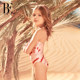 BE Fan De'an girls one-piece triangle swimsuit sun protection anti-chlorine pearlescent little red heart children's swimsuit