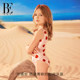 BE Fan De'an girls one-piece triangle swimsuit sun protection anti-chlorine pearlescent little red heart children's swimsuit