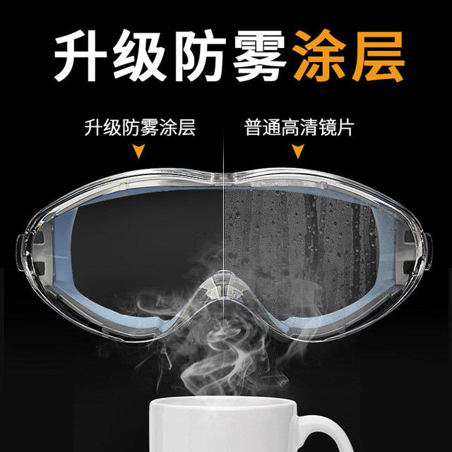 Goggles, labor protection, anti-splash, anti-dust, non-fogging, wearable glasses, anti-wind, sand, waterproof and drift-proof, men's