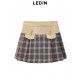 Leducho stitching pleated miniature skirt in summer new skirts C5GED1A01
