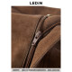 Lecho basic segmented imitation leather skirt in winter new dark brown A-line skirt C2GEE4204