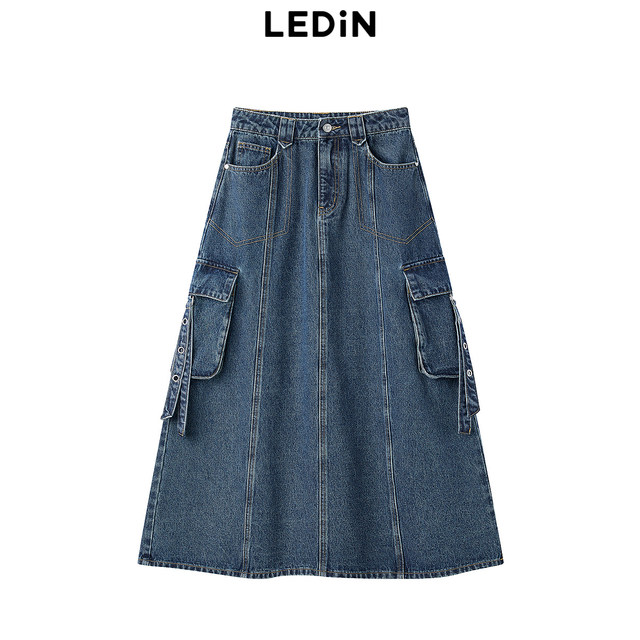 Leducho Gongtian Donad Denim Skirt Spring New Skirt Female C2GFE1212