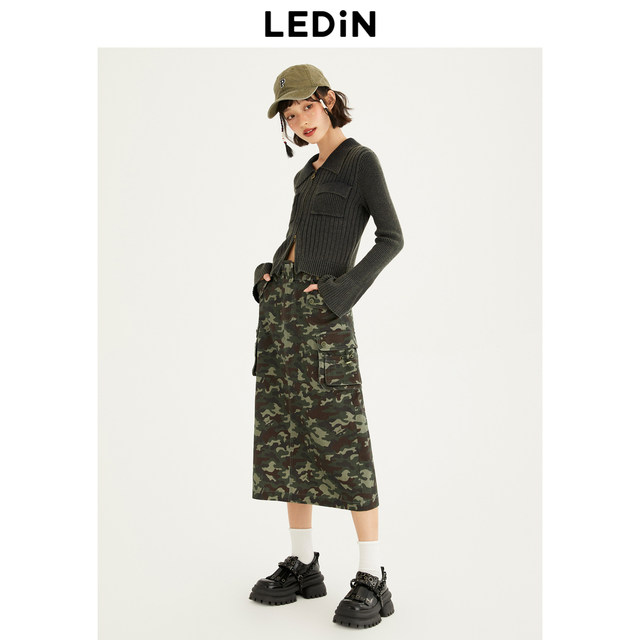 Lecho Fashion Color Printed Long Skirt Autumn New Working Skirt C2GFD3501