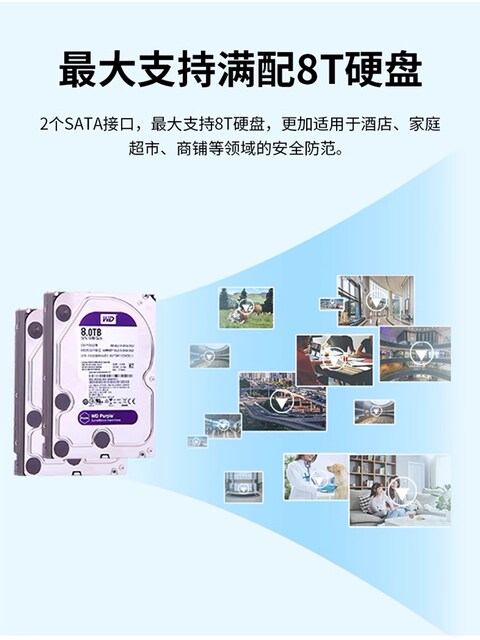 Haikang DS-7816N-Q2 dual disk 16 NVR hard disk video recorder 4K HD DS-7808N-Q2