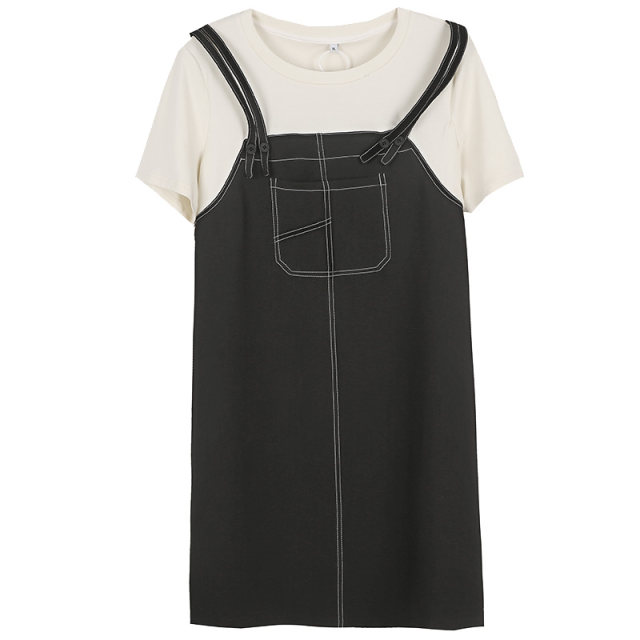 240Jin [Jin is equal to 0.5kg] Fat Yingying plus size women's summer style fresh college style age reduction holiday two-piece loose little dress