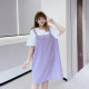 240Jin [Jin is equal to 0.5kg] Fat Yingying plus size women's summer style fresh college style age reduction holiday two-piece loose little dress