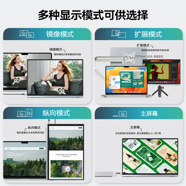 Intehill Intel Box Portable Monitor Switch iPad Pro Laptop Expanded ...