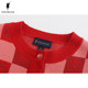 POLOWALK children's clothing girl clothing fashion set 2024 autumn new children's red knitted skirt