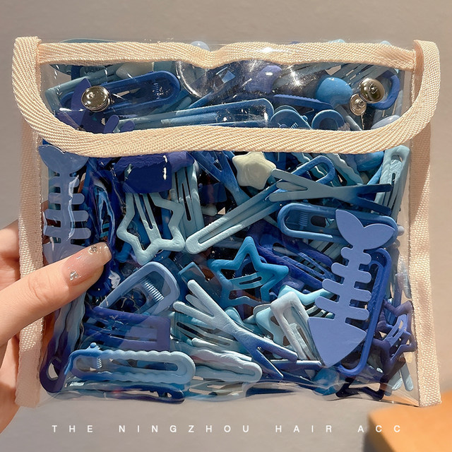 Klein Blue Star Hairpin Clip Side Bangle Clip Blade Clip Blade Clip Headdress Hair Card Women