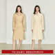 LILY Summer Women's Fashion Urban Commuter Style Solid Color Slim Long High-Waist Trench Coat Dress
