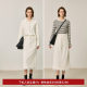 LILY New Winter Women's Elegant High Waist Elastic Drawstring Lace Spliced ​​Loose Straight Skirt Skirt Women
