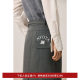 
LILY Grey slit versatile commuter high waist straight skirt Outlet winter new women's clothing