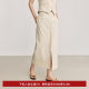 LILY2025 Spring New Simple Minimalist Old Qianfeng High Waist Professional Commuter Straight Skirt Skirt Women's Long Skirt
