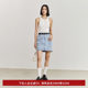 LILY Outlet new women's design and printed cotton denim skirt short skirt for women

