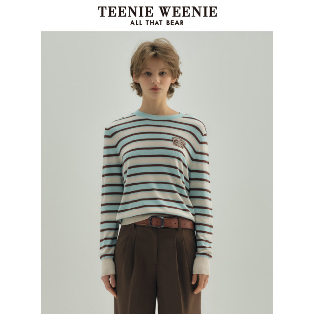 TeenieWeenie Bear Outlet Early Fall Slim Stripe Pullover Sweater
