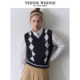 TeenieWeenie Bear Outlet Women's Spring Academy Style Diamond-Class V-neck Knitted Vest
