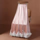 New Chinese style lace spliced ​​skirt for women 2025 spring new acetate satin bread hip skirt fishtail skirt long skirt