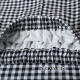 Casual lace edge splicing plaid skirt for women in spring 2025 new high-waisted slim A-line long skirt umbrella skirt