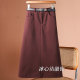 Thickened woolen pocket skirt for Autumn and winter for women 2024 new high-waisted slim mid-length skirt long skirt umbrella skirt