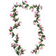Simulated plants, roses, artificial flowers, rattan wedding arches, stair handrails, air-conditioning pipes, winding and blocking ceiling decoration