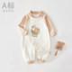 0-2 years old infant pure cotton jumpsuit for boys and girls, type A boneless butterfly clothing, side-breasted romper, spring and autumn