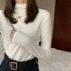 Extra large size fat MM2-300Jin [Jin equals 0.5 kg] German velvet half turtleneck base shirt for women in autumn and winter wear thickened warm tops for inner wear
