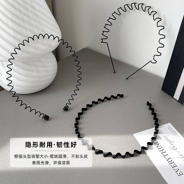 High skull top large wavy hairband for women 2025 new invisible face washing headband short hair transition artifact hairpin