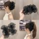 Cloud Bubble Mesh Clip Women's 2025 New High-end Large Feather Shark Clip Headdress Hair Clip Flower