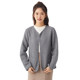 Middle -aged and elderly warm underwear installed three layers of cotton cotton cotton spring and autumn cotton large -size cardigan double pocket women's long sleeves
