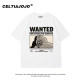 Chic niche loose plus size women's clothing American retro street ins short-sleeved T-shirt couple's clothing spring and summer new top