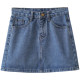 High-waisted denim skirt for women in summer new large size slightly fat mm slim and small A-line hip short skirt trendy