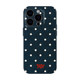 
Polka dot denim blue suitable for iPhone16 Apple 17 promax mobile phone protective case new case 15 autumn and winter huge and beautiful 14 simple Korean ins style 13 niche will not hit the shell art