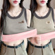 Single/two-piece thermal vest for women with velvet and thickening for winter, small T-strap underwear, beautiful back top, bottoming shirt for women