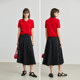 LILY2025 Spring New Style Design Asymmetric High Waist Loose Casual A-line Skirt Pleated Skirt Women's Umbrella Skirt
