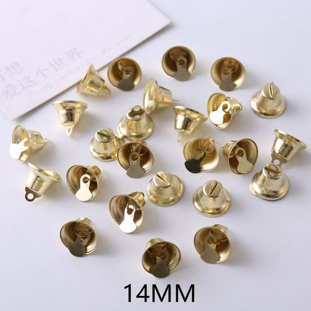DIY handmade material jewelry accessories horn opening bell Christmas size bell golden wind chime bell small bell