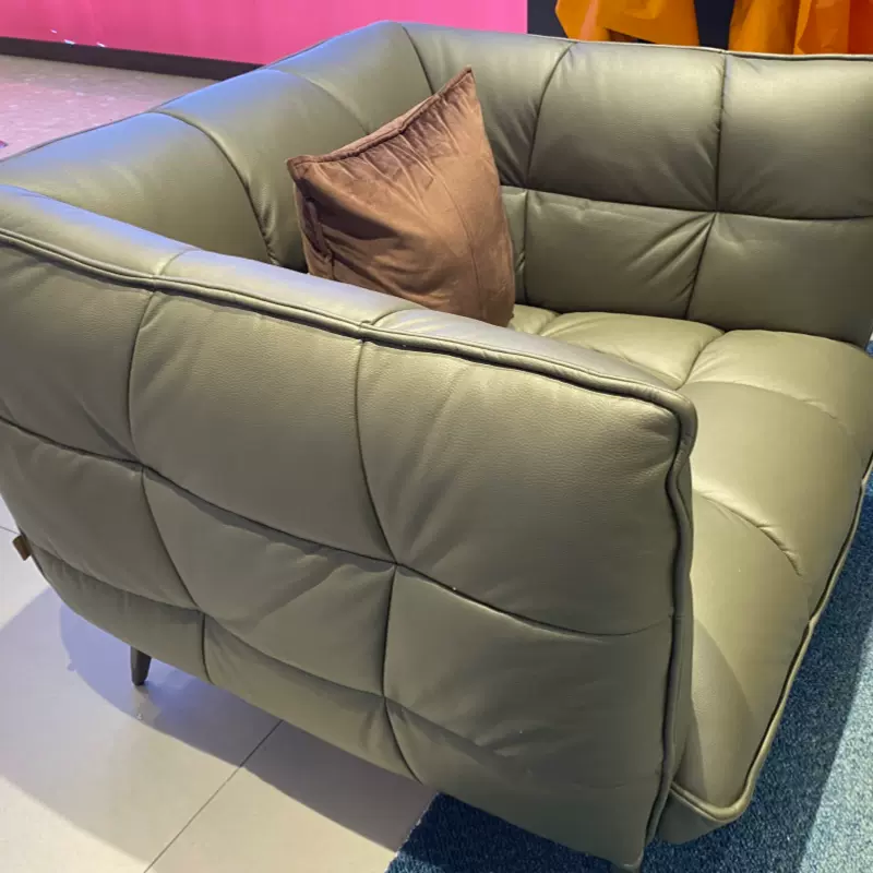 曲美家居f1 W21b8 S10 1单人沙发小户型舒适经济沙发椅