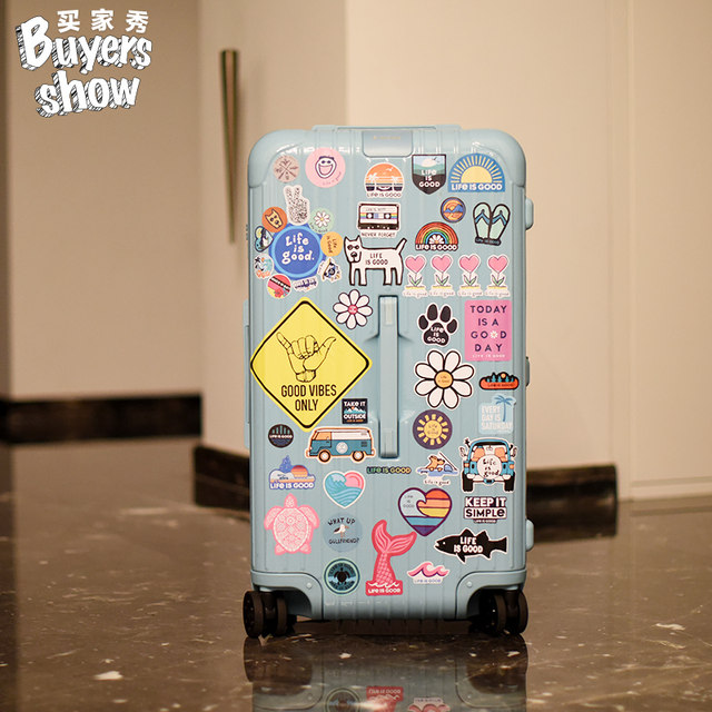 Life is good outdoor travel suitcase stickers personalized trendy motorcycle skateboard stickers battery bike helmet stickers
