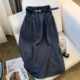 Fat mm large size 300 Jin [Jin equals 0.5 kg] Retro A-line skirt for women loose and slim high waist drooping mid-length suit skirt