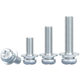 Galvanized round head cross three combination screw pan head with flat elastic washer combination screw M2M2.5M3M4M5M6mm