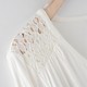 R2 European and American Foreign Trade Captain's Autumn Loose Knit Soft Top Soft Top Sleeples Sleeve Sleeve White White Lace Switch Women's T -shirt