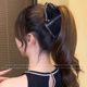 Hepburn style hair clip Louis bow tie clip women's hair volume back head hair ornaments high-end shark clip