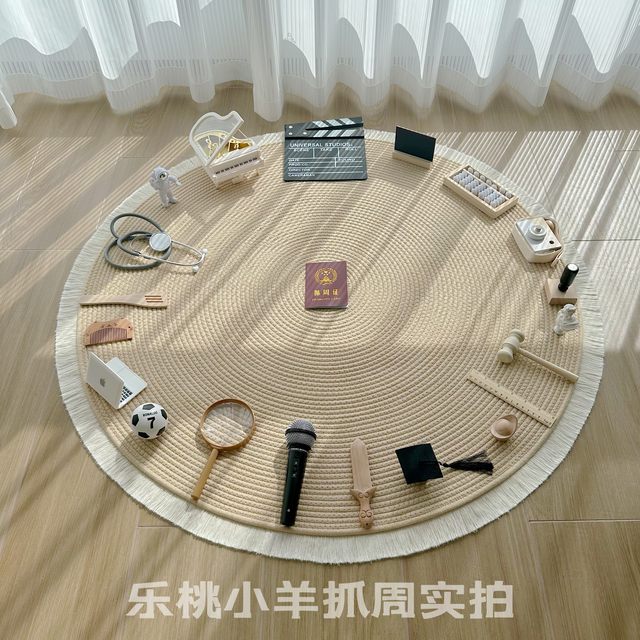 Log ins style props for rental, baby's first birthday ceremony, lottery carpet, birthday decorations