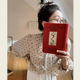 Spring and Autumn 2025 new style polka dot bow tied lace long-sleeved shirt for women's design sense spliced ​​lace top