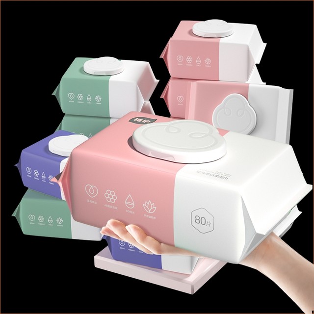 Wet wipes for baby newborn baby hand or mouth toilet paper in a family affordable large packaging box for cleaning mother and baby