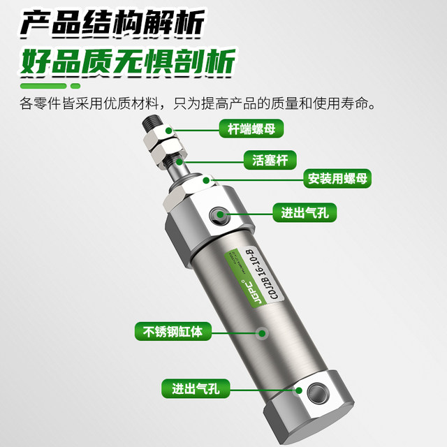 Stainless Steel Sli Air Pneuatic Cylinder, CDJ2B Philippines | Ubuy - View #6