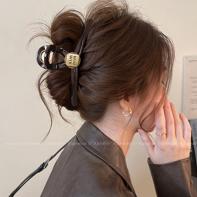 Simple clip women's 2025 new high-end large hairpin high-quality back head shark chuck headdress