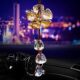 Five-leaf clover crystal car hanging decoration car hanging decoration supplies crystal handicraft car hanging gift delivery