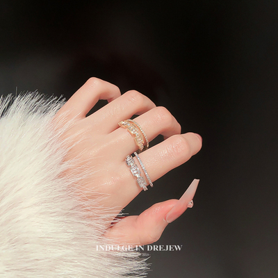 taobao agent One size zirconium, advanced metal demi-season ring, light luxury style, high-quality style