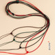 Jade pendant lanyard hanging wax leather rope ring safety buckle men and women gold pendant rope hand-woven necklace rope