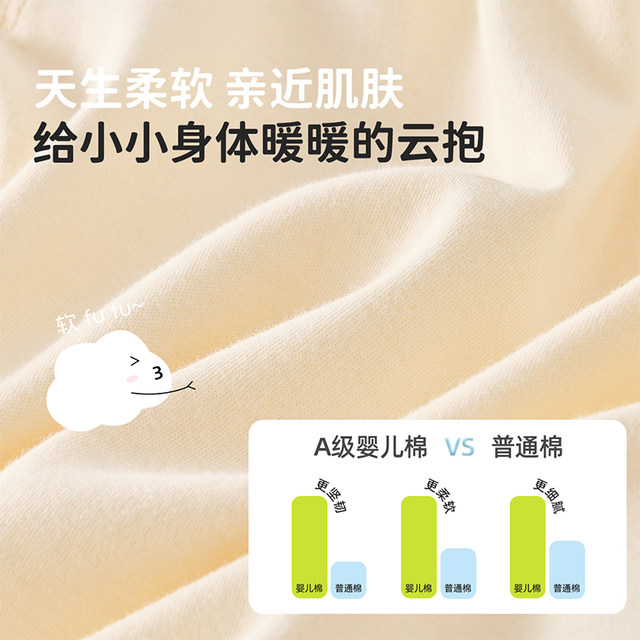 Children's Autumn Clothes Set Autumn Pants Pure Cotton Category A Girls Baby 2025 New Skin Friendly Breathable Thermal Underwear